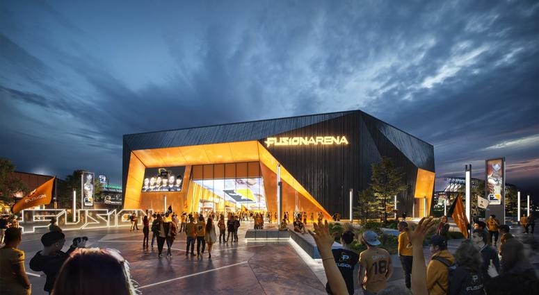 The entryway to Fusion Arena, which is expected to open in 2020. Fusion Arena